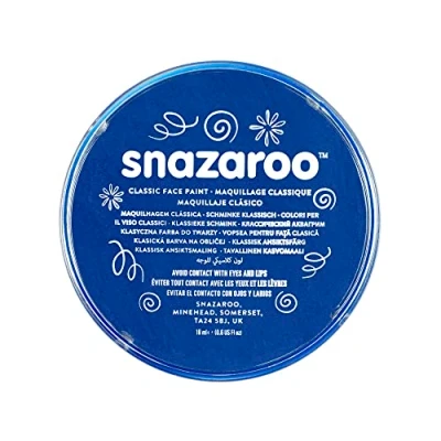 Afbeelding van Snazaroo 1119344 Kinderschmink, huidvriendelijke hypoallergene gezichtsmake up op waterbasis, vrij van parabenen 18ml Blister, Royal Blue