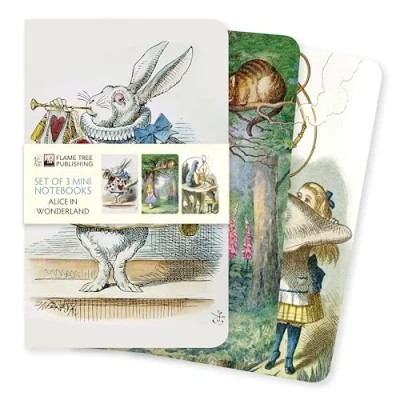 Afbeelding van Alice in Wonderland Mini Notebook Collection: Unser beliebten Notizbücher im 3er Pack mit flexiblen, künstlerisch gestalteten Einbänden jeweils unterschiedlichen Motiven des Künstlers