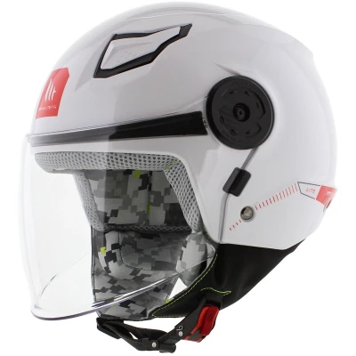 Afbeelding van MT kinder jet helm solid glans wit YS