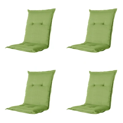 Afbeelding van Madison Tuinstoelkussen Lage Rug Rib lime Ca. 105x50 cm Set van 4