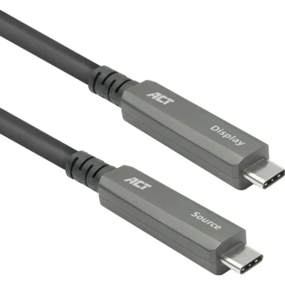 Afbeelding van ACT USB C 3.2 Gen2 Active Optical Cable (AOC). voor touchpanels. video. data. power. 5m
