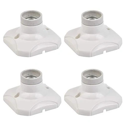 Afbeelding van DODUOS Schroef Gloeilamp Socket Houder,Ronde Plastic Base, Lamp Houder, Base Houder Porselein Licht