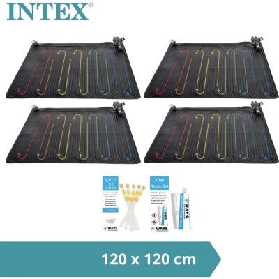 Afbeelding van Intex Zwembad verwarming 4x Solarmat &amp; WAYS Reparatieset en Teststrips
