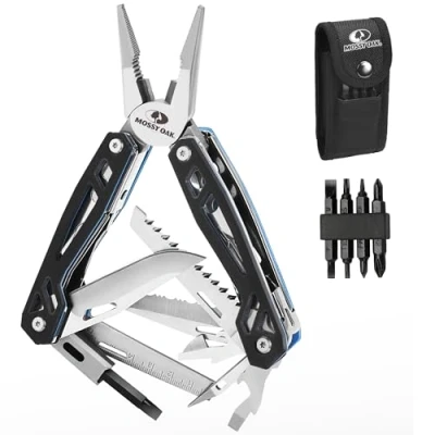 Afbeelding van Mossy Oak Multitool Tang 22 in 1 met G10 Handvat, Multifunctionele van Roestvrij Staal, Opvouwbaare Multifunctioneel Gereedschap Stukjes, Opbergzak, Perfect Voor Reparatie, Kamperen, Wandelen