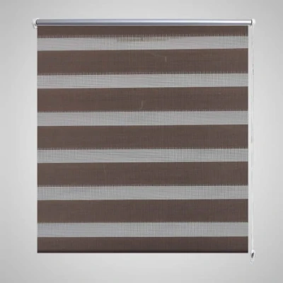 Afbeelding van vidaXL Duo Rolgordijn 40x100cm Koffiebruin
