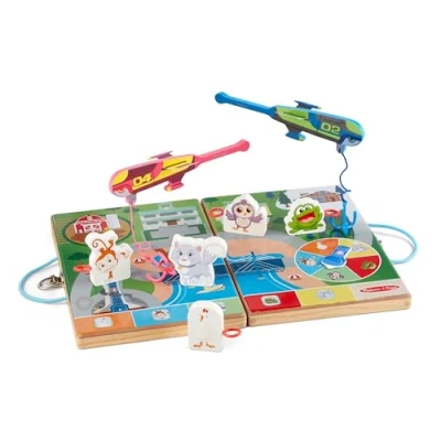 Afbeelding van Melissa &amp; Doug 33327 PAW Patrol Wooden Take Along Spy, Find Rescue Play Set Houtenspeelgoed Marshall, Rubble, Skye, Chase Reisspeelgoed voor kinderen 3+ Cadeau jongens en meisjes,multi kleuren