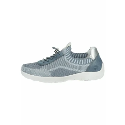 Afbeelding van Remonte Sneakers laag, Dames, Maat: 37, Jeans ciel adria silver Imitatieleer/ textiel