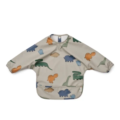 Afbeelding van Liewood mouwslab met voorvakje merle dinosaurs mist