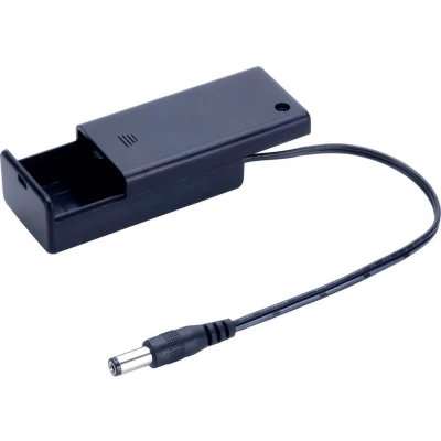Afbeelding van TRU COMPONENTS SBH 9VAS+DC PLUG Batterijhouder 1 9V (blok) Jackplug stekker