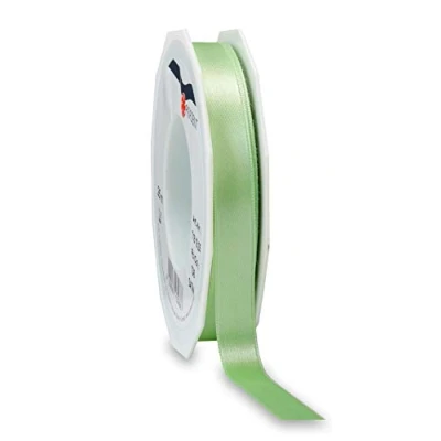 Afbeelding van PRÄSENT C.E. Pattberg satijnen lint pastelgroen, 25 m voor het inpakken van geschenken, 15 mm breed, cadeaulint decoreren en knutselen, decoratielint, gelegenheid