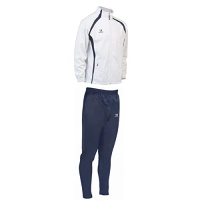Afbeelding van Asioka Trainingspak 81/09, heren M wit, marineblauw