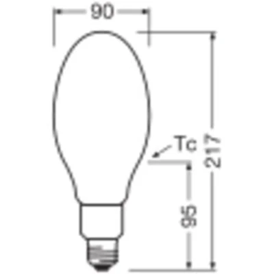 Afbeelding van Ledvance led lamp e27 24w 3600lm 2700k cri80 mat ip65 xl 90x217mm 4099854071812