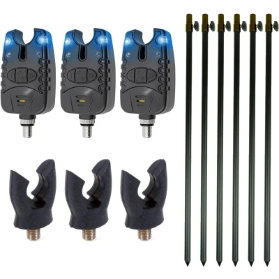Afbeelding van Eurocatch Beetmelder Bankstick set 3 rod Karpervissen Beetverklikker Hengelsteun