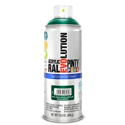 Afbeelding van Pintyplus Sprayverf Evolution Ral 6005 Waterbasis Moss Green 400 Ml