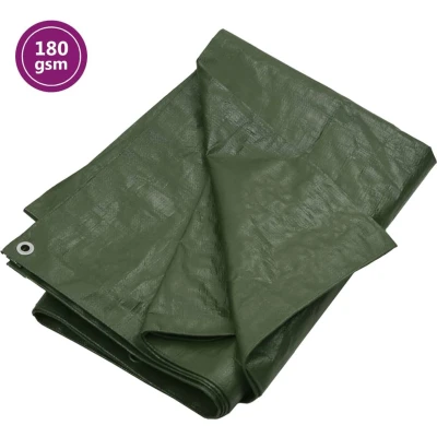 Afbeelding van vidaXL Dekzeil 180 g/m² 8x8 m HDPE groen