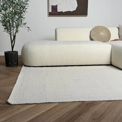 Afbeelding van Laagpolig vloerkleed Taff wit/beige Interieur05 240 x 340 cm (XL)