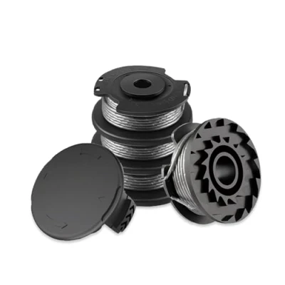 Afbeelding van Viilich 4 stuks draadspoelen voor Bosch grastrimmer ART 23 SL/ART 26 SL, nylon reservespoel (F016800569+F016800385), met 1 stuk trimmerspoelkap (F016F04557), reservedraadspoel