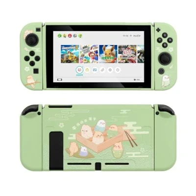 Afbeelding van GeekShare beschermhoes voor Nintendo Switch, zachte TPU Slim Case Cover Compatibel met Switch Console en Joy Con (Little Parrots) [videogame]