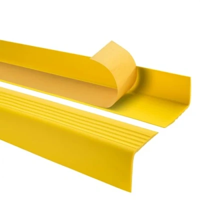 Afbeelding van Traprandprofiel zelfklevend PVC kunststof anti slip profiel hoekprofiel 50x42, geel, 90cm