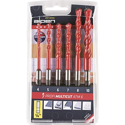 Afbeelding van Alpen MultiCut 0000100802100 Carbide Multifunctionele boorset 6 delig 1/4 (6.3 mm) 1 stuk(s)