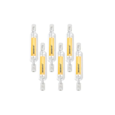 Afbeelding van R7S LED Lamp 5W Warm Wit 78mm 360o Dimbaar 6 Pack