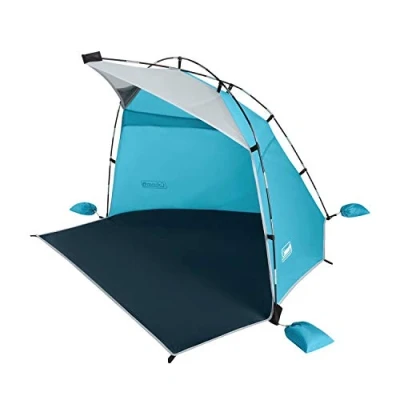 Afbeelding van Coleman Lichte, draagbare strandtent, 5 minuten opgebouwd, UPF 50+ zonbescherming, inclusief zandzakken en haringen, ideaal voor strand, park, binnenplaats, picknicks