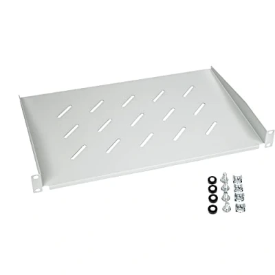 Afbeelding van HMF 65499 plank voor serverkast 19 inch 1 HE 300 mm diepte lichtgrijs