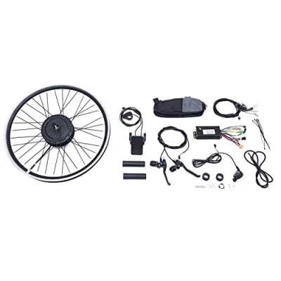 Afbeelding van Begoniape 24 inch E bike ombouwset elektrische fiets voorwiel conversie kit aluminium hub ombouwkit met LCD display bicycle motor 36 V 500 W