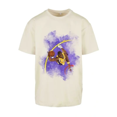 Afbeelding van Upscale by Mister Tee Basketball Clouds 2.0 Oversize Tshirt print, Heren, Maat: Small, Sand