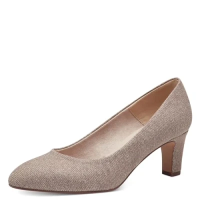 Afbeelding van Tamaris Damespumps textiel blokhak, Rose Glam, 41 EU