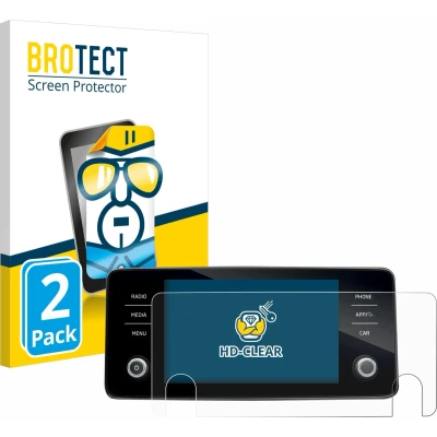 Afbeelding van BROTECT Screenprotector voor Skoda Bolero 2020 Infotainment System 8&quot; Folie Beschermfolie transparant (2 Stuks)