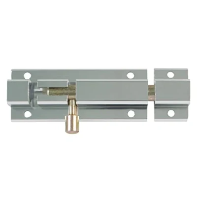 Afbeelding van AMIG schuifslot/plaatgrendel aluminium 35cm zilver incl schroeven deur raam Grendels