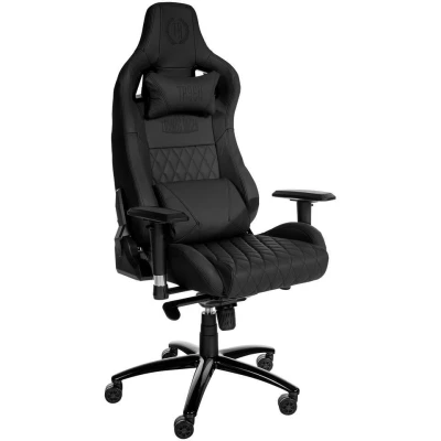 Afbeelding van CLP Keren Bureaustoel Ergonomisch Voor volwassenen Met armleuningen Leder zwart