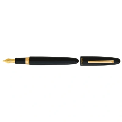 Afbeelding van Esterbrook E176 Estie Ebony Oversized vulpen van acryl met verguld beslag, pendikte medium