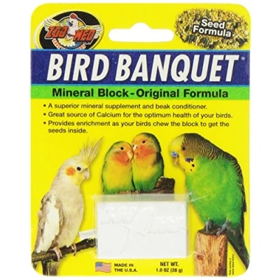 Afbeelding van Zoo Med Bird Banquet, vogelvoer voederblok, zaden, klein 1 x 28 g