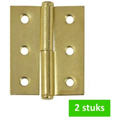 Afbeelding van i FIX paumelle scharnier rechts 50 x 40 mm messing 2 STUKS