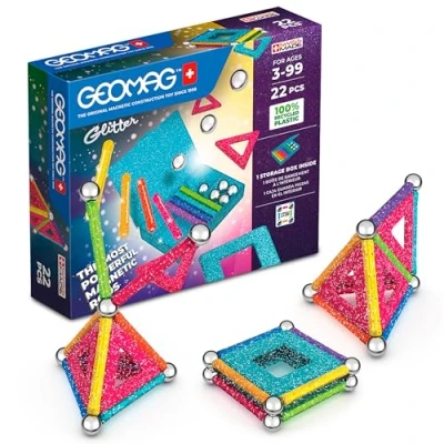 Afbeelding van Geomag Glitter Panelen Set Recycled 22 delig