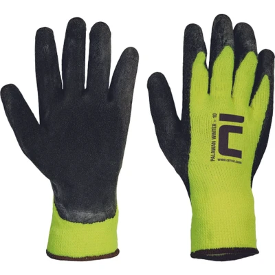Afbeelding van Cerva PALAWAN WINTER handschoen latex 01060017 12 stuks HV Geel 11