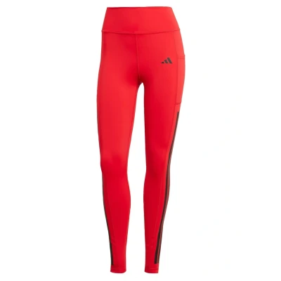 Afbeelding van adidas Performance Optime 3 Stripes Lange Legging Dames Rood XS