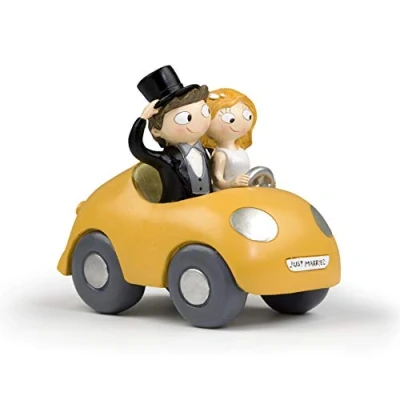 Afbeelding van mopec y756 Figuur van Cake Bruid en Bruidegom Pop &amp; Fun In Auto, 16 cm