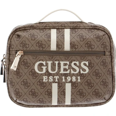 Afbeelding van GUESS Cosmetische tas Mildred Weekend Bag Latte Beige