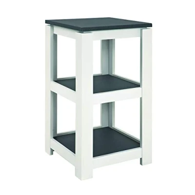 Afbeelding van HAKU Möbel Bijzettafel, MDF, wit in granietlook, B 40 x D H 74 cm