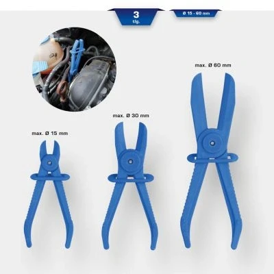 Afbeelding van BRILLIANT TOOLS 3 delige Slangklemmenset recht flexibel