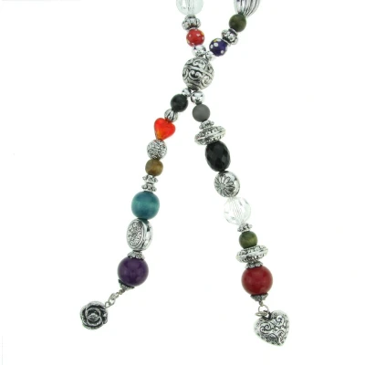 Afbeelding van Behave Lange ketting met gekleurde kralen.