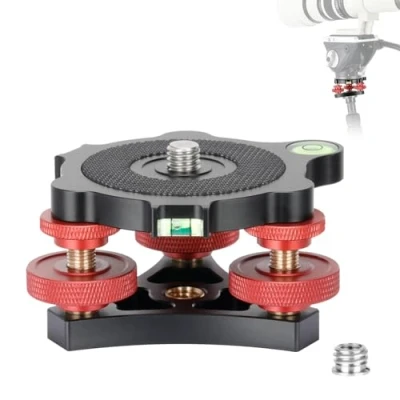 Afbeelding van koolehaoda Leveler met Bubble Level LP 64 voor Statief 3/8 Montage Schroef 3 Aanpassing Wijzerplaten Camera