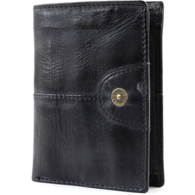 Afbeelding van bruno banani Leren Portemonnee Williamsburg Wallet High Black Zwart