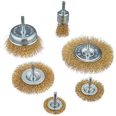 Afbeelding van Brüder Mannesmann Staaldraad borstelset 6 dlg (Hobby) 43806