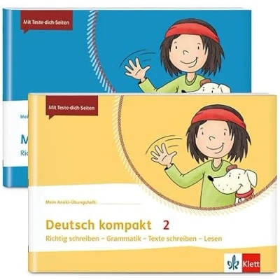 Afbeelding van Mathe + Deutsch kompakt 2: 2 Übungshefte im Paket: kompakt, Klasse