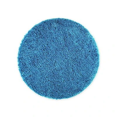 Afbeelding van Badkamer Tapijt Lichtblauw Badmat kan gecombineerd worden tot een set Antislip &amp; Maschinewasbaar Toiletmat Ø 56cm