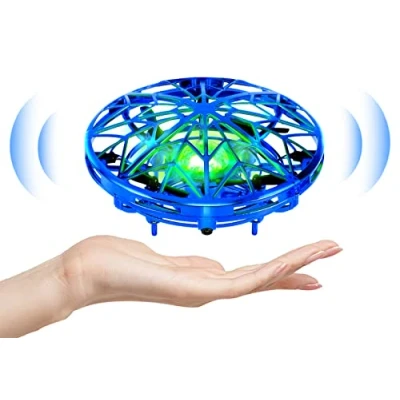 Afbeelding van Kizplays UFO Mini drone, handbediende vliegdrone, ledverlichting, infrarood inductie, vliegspeelgoeddrone voor kinderen vanaf jaren